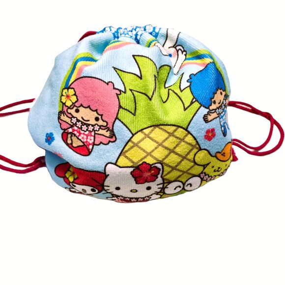 Hello Kitty Beach Towel ~ Rainbow and Flowers 2-in-1 Towel, 46"X29" NWOT - Picture 6 of 8